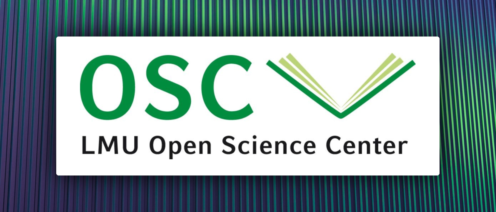 OSC LMU Open Science Center Logo on abstract background